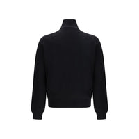 Prada Black Fleece Wool Full-Length Jacket