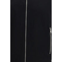 Prada Black Fleece Wool Full-Length Jacket