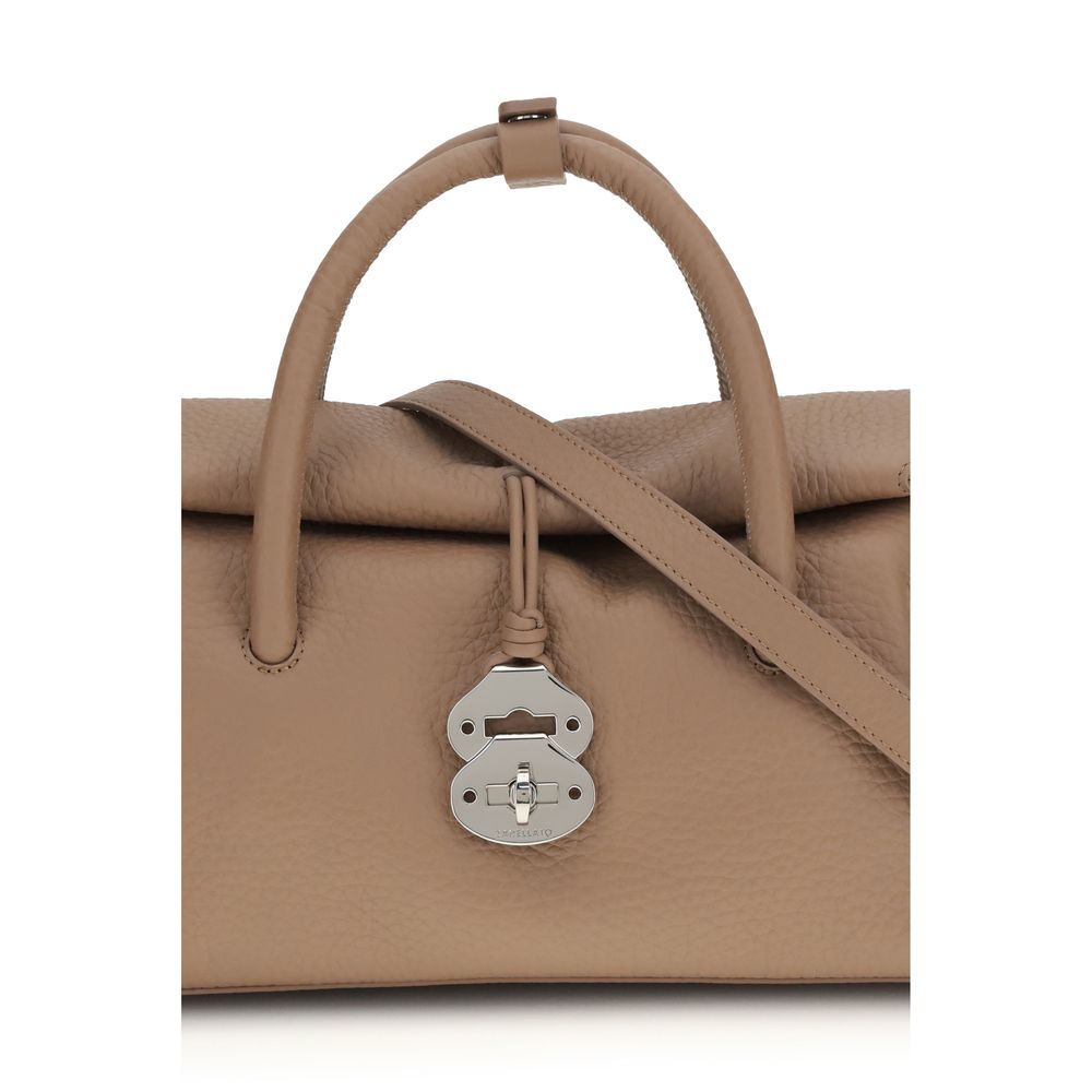 Zanellato Brown Calf Leather Bos Taurus Shoulder Bag