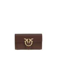 PINKO Brown Calf Leather Bos Taurus Shoulder Bag