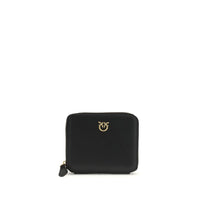 PINKO Black Calf Leather Bos Taurus Wallet