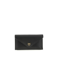 PINKO Black Calf Leather Bos Taurus Shoulder Bag