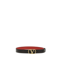 Valentino Garavani Black Calf Leather Bos Taurus Belt