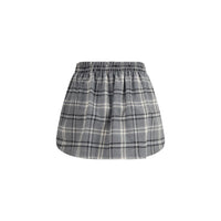 Miu Miu Gray Cotton Mini Skirt