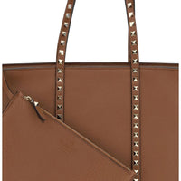 Valentino Garavani Brown Calfskin Tote Bag