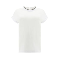 Brunello Cucinelli White Elastane T-Shirt