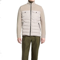 Herno Beige Virgin Wool Full-Length Jacket