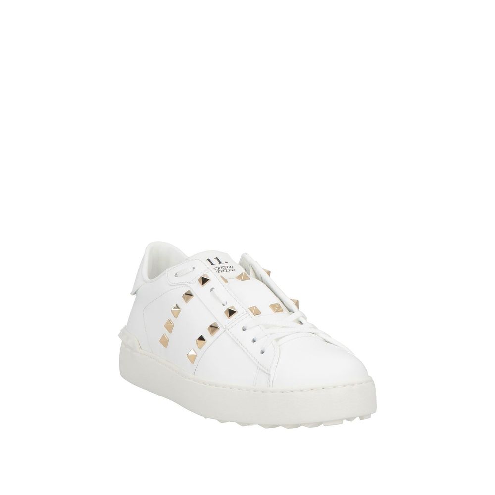Valentino Garavani White Calfskin Low Top Sneakers