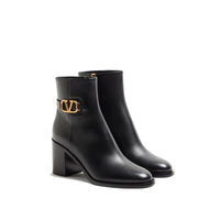 Valentino Garavani Black Calfskin Ankle Boots