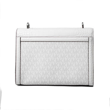 Michael Kors White Canvas Crossbody Bag