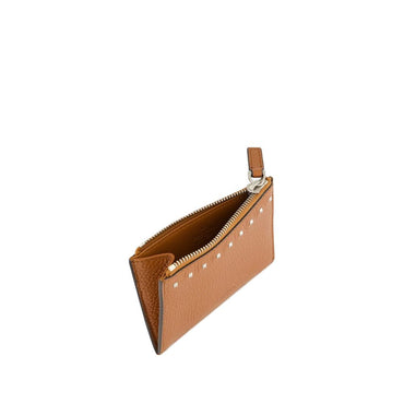 Valentino Garavani Brown Calfskin Cardholder