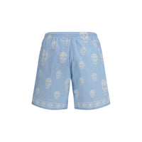 Alexander McQueen Light Blue Polyamide Bermuda Shorts