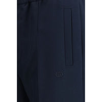 Gucci Blue Polyester Casual Pants