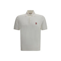 Brunello Cucinelli White Cotton Polo Shirt