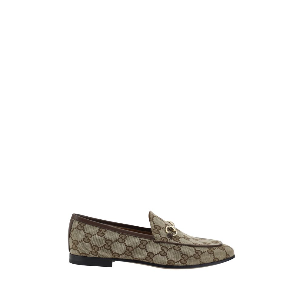 Gucci Beige Polyamide Slip-On Loafers