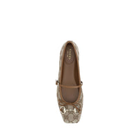 Gucci Brown Calf Leather Bos Taurus Ballet Flats