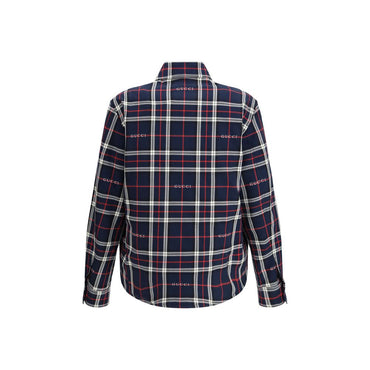 Gucci Blue Cotton Jackets And Coat