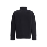 Ami Paris Black Fleece Wool Turtleneck