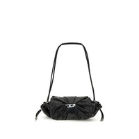 Diesel Black Calf Leather Bos Taurus Shoulder Bag