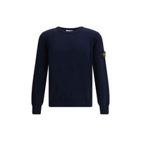 Stone Island Blue Cotton Sweatshirt