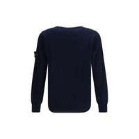 Stone Island Blue Cotton Sweatshirt