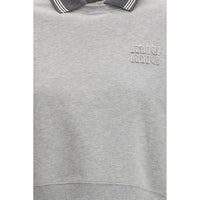 Miu Miu Gray Cotton Sweatshirt