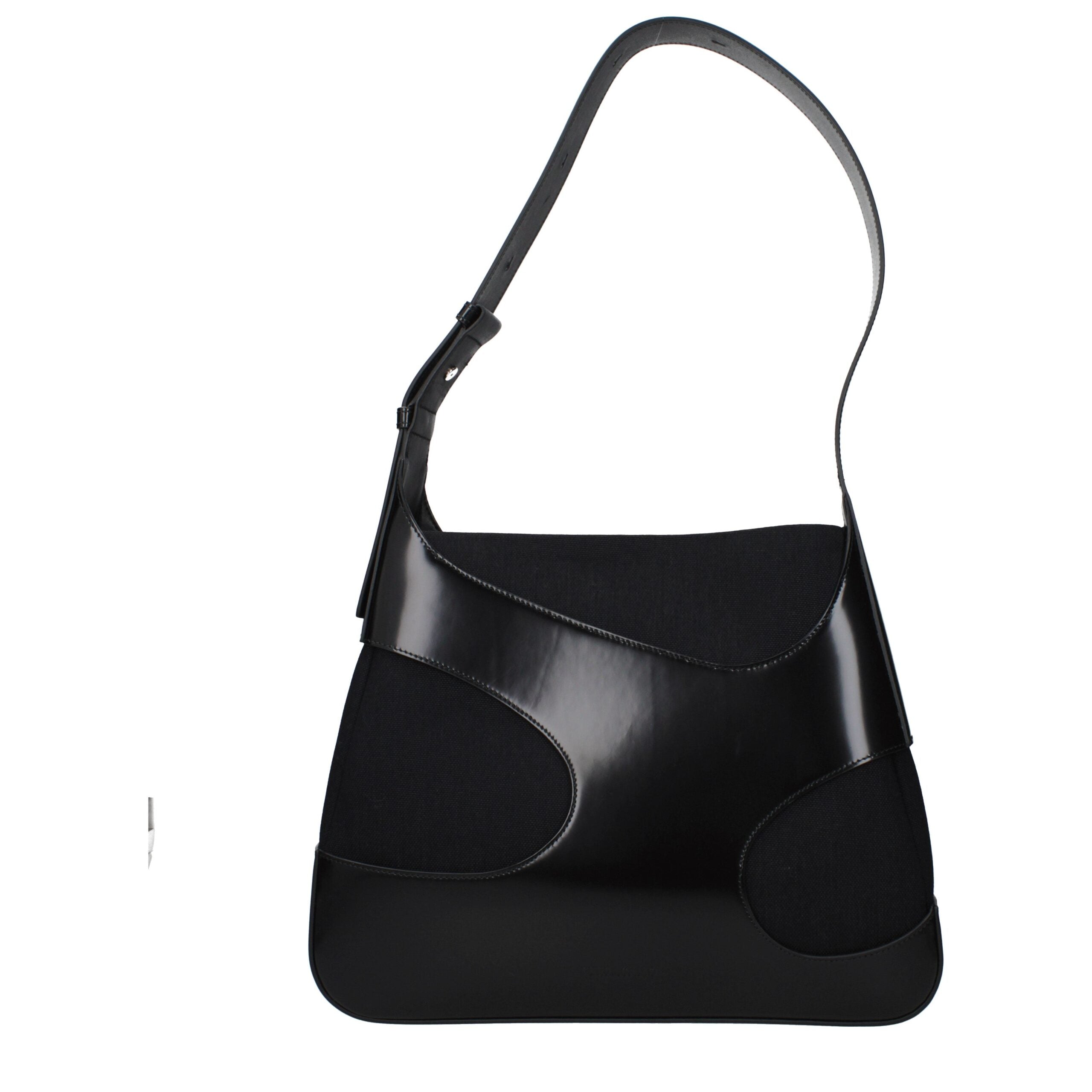 Salvatore Ferragamo Black Fabric Shoulder Bag