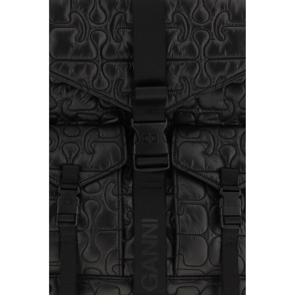 Ganni Black Recycled Polyamide Backpack