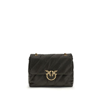 PINKO Bicolor Calf Leather Bos Taurus Shoulder Bag