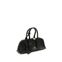PINKO Black Calf Leather Bos Taurus Shoulder Bag