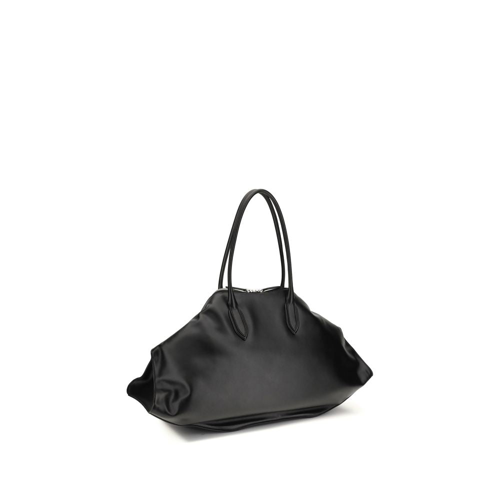 Alexander McQueen Black Calf Leather Bos Taurus Shoulder Bag