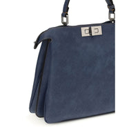 Fendi Blue Calf Leather Bos Taurus Shoulder Bag