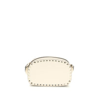 Valentino Garavani Cream Calf Leather Bos Taurus Shoulder Bag