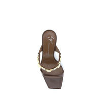 Giuseppe Zanotti Brown Calf Leather Bos Taurus Sandals