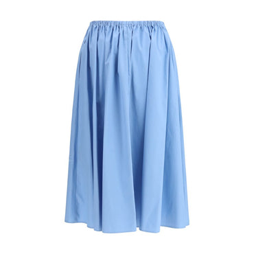 Marni Light Blue Cotton Midi Skirt