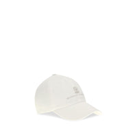 Brunello Cucinelli White Cotton Cap (Baseball Hat)