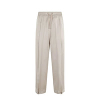 Herno Beige Acetate Casual Pants