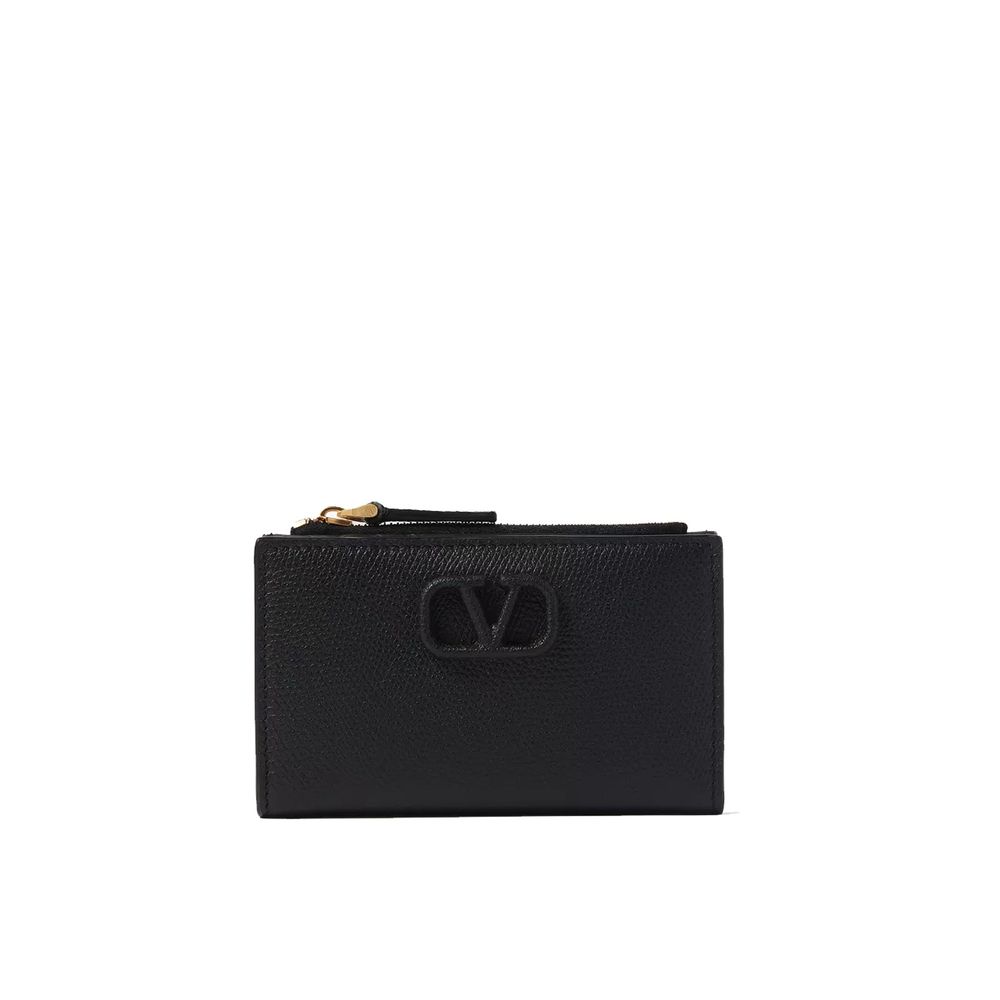 Valentino Garavani Black Calfskin Cardholder