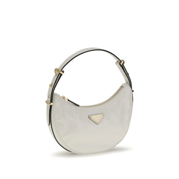 Prada White Calf Leather Bos Taurus Shoulder Bag