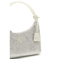 Prada White Viscose Shoulder Bag