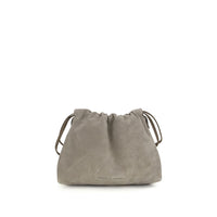 Brunello Cucinelli Gray Calf Leather Bos Taurus Shoulder Bag