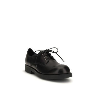 MM6 Black Calf Leather Bos Taurus Oxfords And Derbies