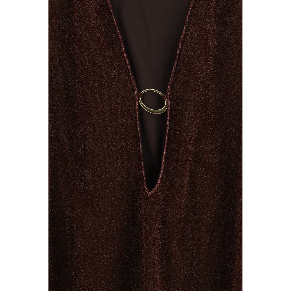 Oséree Brown Polyamide Bermuda Shorts