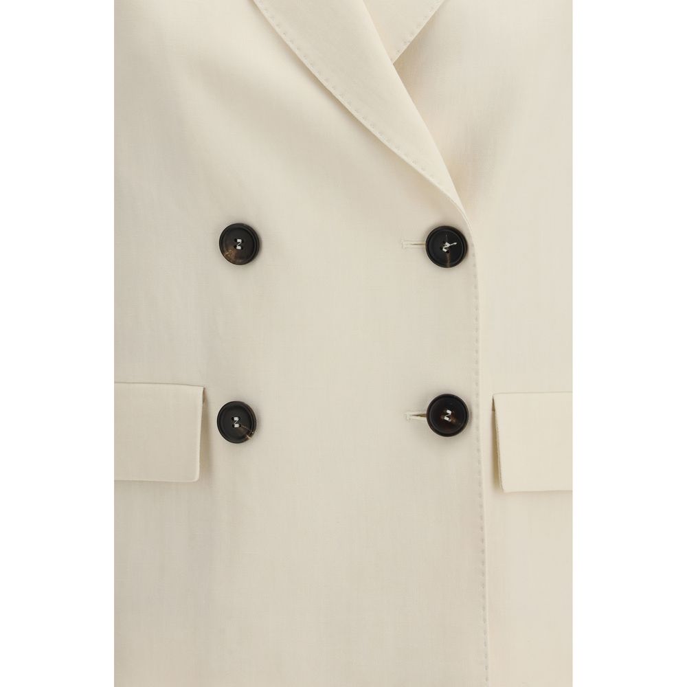 Brunello Cucinelli Cream Viscose Jackets And Coat