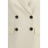 Brunello Cucinelli Cream Viscose Jackets And Coat