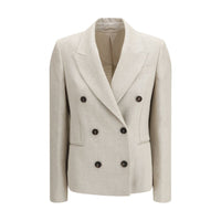 Brunello Cucinelli Beige Linen Blazer