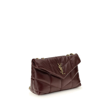 Saint Laurent Bordeaux Calf Leather Bos Taurus Shoulder Bag