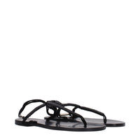 Isabel Marant Black Leather Flip-Flop Sandals