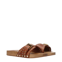 Isabel Marant Brown Leather Slippers