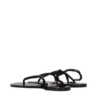 Isabel Marant Black Leather Flip-Flop Sandals